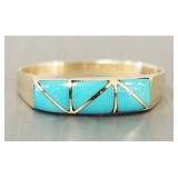 14K gold & turquoise ring- 1.3g; size 6 1/2