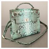 Pelle designer snakeskin tote bag w/ shoulder