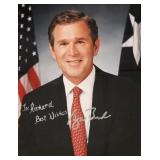 Framed personalized George W. Bush photo "To