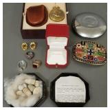 Group jewelry, Civil war bullets, Cartier box,