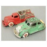 2 antique Hubley cast iron vehicles: Chrysler