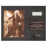 Framed George Washington hair strands & print