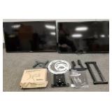 2 Samsung 40" Smart TVs w/ wall mounts-