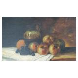 Antique still life oil on board signed C.M.-