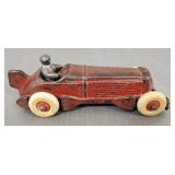 Antique Champion cast iron boat tail race car,