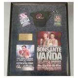 Framed collection of boxing memorabilia- Bonsante