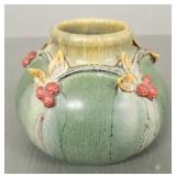 Signed Ephraim art pottery vase- berry motif,