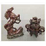 Intricately carved stone censor & carved stone