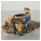 Antique Hubley cast iron Harley police motorcycle-