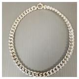 Italy sterling silver chain link necklace- 64.5g,