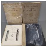 4 large antique architecture books incl