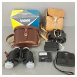 2 pr. binoculars incl Pentax & a Minox 35 FT
