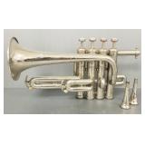 13" Piccolo trumpet Raison Band Co. w/ 2 mouth pcs