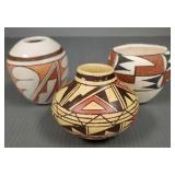3 small signed Southwest pots: Ida Susun Keuda-