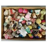 Over 50 antique Christmas ornaments- 3.5" longest