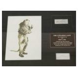 Framed Cowardly Lion costume hair strands & photo