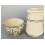 2 pcs vintage Red Wing pottery: advertising sponge