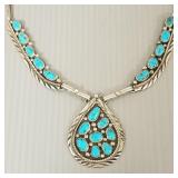 Artisan signed Southwest sterling silver &