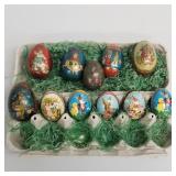 11 vintage tin litho Easter eggs/ candy containers