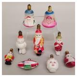 9 vintage milk glass Christmas light bulbs incl