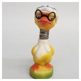 Vintage German composition duck bobblehead figure