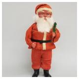 Antique Santa candy container w/ red felt suit,