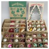 4 vintage boxes of Shiny Brite, etc. Christmas