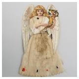 Large antique Victorian scrap angel with cotton &
