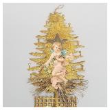 Antique embossed die cut/ Dresden Christmas tree