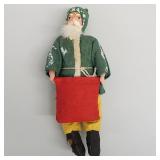 Vintage German woodcutter Santa w/ green felt