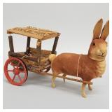 Antique German papier-mache rabbit candy container