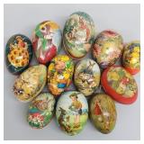 12 vintage etc papier-mache Easter egg candy