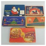 5 vintage boxed Christmas tree light sets incl