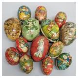 14 antique/ vintage papier-mache Easter egg candy