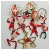 Group vintage Christmas ornaments, etc. incl