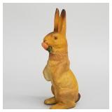 Vintage composition rabbit candy container with