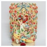 Antique Germany die cut pop up valentine-