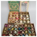 5 vintage boxes of Shiny Brite, etc. Christmas