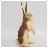 Large antique German papier-mache rabbit candy