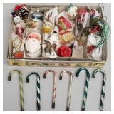 Group asst. vintage, etc. Christmas ornaments incl
