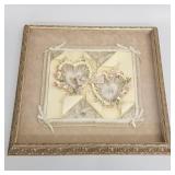 Large antique celluloid & silk Valentine 'My True