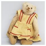 Antique jointed mohair teddy bear with squeaker