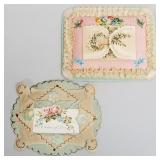 2 antique Valentine cards incl. 1 padded- 6 1/4'H