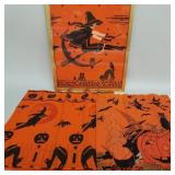 3 pcs vintage Halloween crepe paper decorations:
