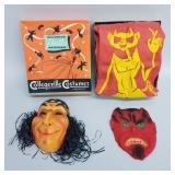 2 vintage Halloween costume items: Devil