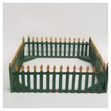 Vintage painted wood fence Christmas tree surround