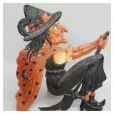 Large vintage German die cut standup witch on