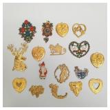 Collection of embossed metal, pewter, etc.