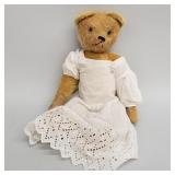 Large antique jointed mohair teddy bear with hump
