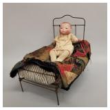 Vintage German bisque head Bye-Lo baby- 11'H with